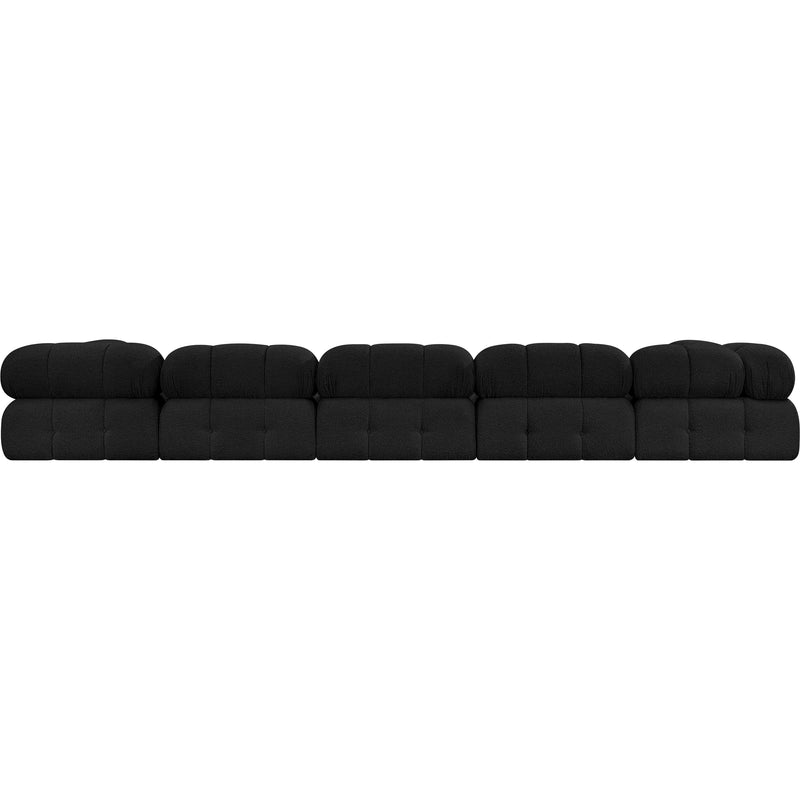 Meridian Ames Black Boucle Fabric Modular Sectional IMAGE 3