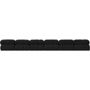 Meridian Ames Black Boucle Fabric Modular Sectional IMAGE 3