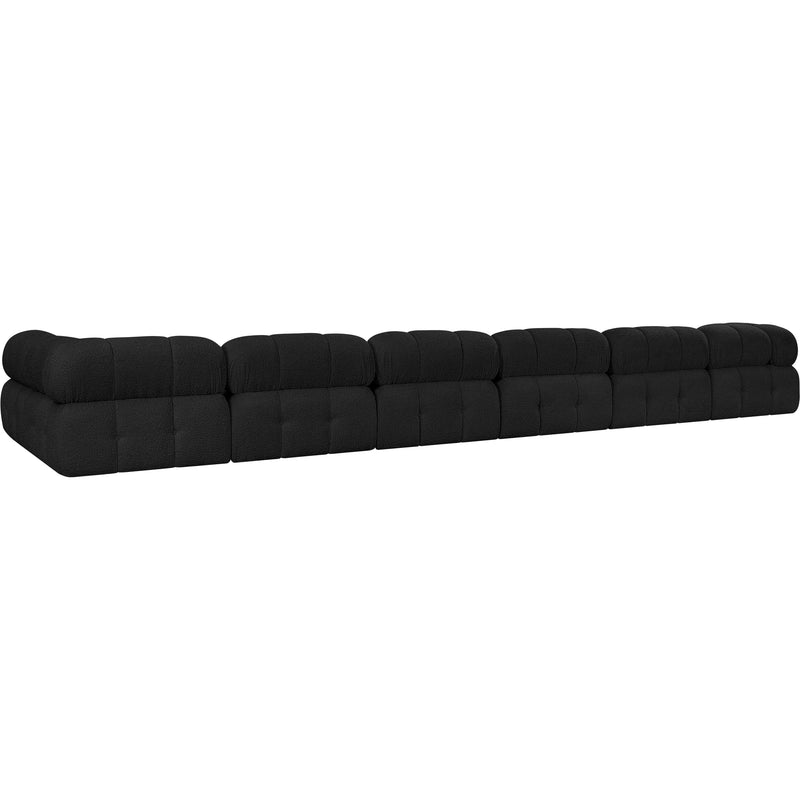Meridian Ames Black Boucle Fabric Modular Sectional IMAGE 6