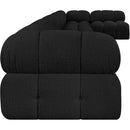 Meridian Ames Black Boucle Fabric Modular Sectional IMAGE 7