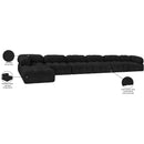 Meridian Ames Black Boucle Fabric Modular Sectional IMAGE 14