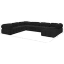 Meridian Ames Black Boucle Fabric Modular Sectional IMAGE 17