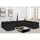 Meridian Ames Black Boucle Fabric Modular Sectional IMAGE 2