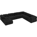 Meridian Ames Black Boucle Fabric Modular Sectional IMAGE 4