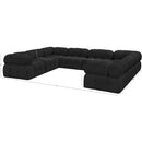 Meridian Ames Black Boucle Fabric Modular Sectional IMAGE 16