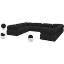 Meridian Ames Black Boucle Fabric Modular Sectional IMAGE 17