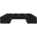 Meridian Ames Black Boucle Fabric Modular Sectional IMAGE 4