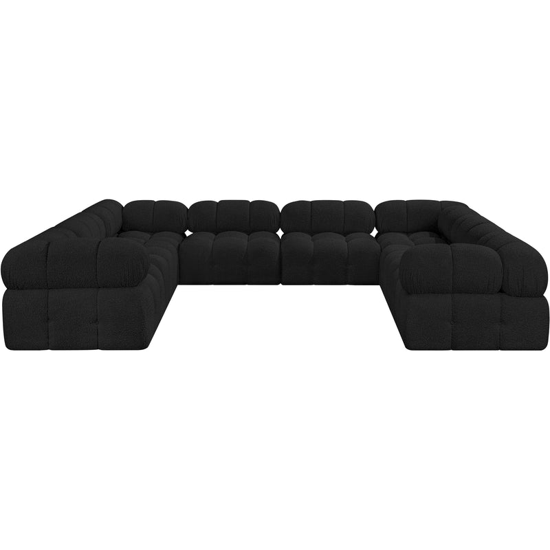 Meridian Ames Black Boucle Fabric Modular Sectional IMAGE 4