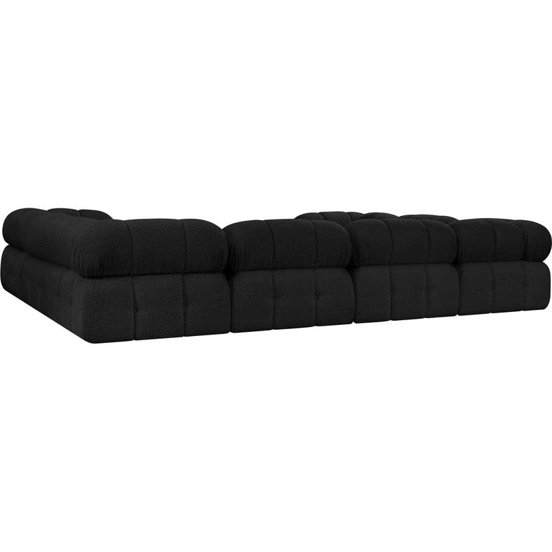 Meridian Ames Black Boucle Fabric Modular Sectional IMAGE 6