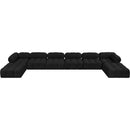 Meridian Ames Black Boucle Fabric Modular Sectional IMAGE 4