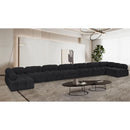 Meridian Ames Black Boucle Fabric Modular Sectional IMAGE 2