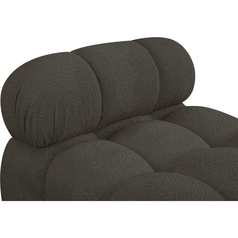 Meridian Ames Brown Boucle Fabric Armless IMAGE 8
