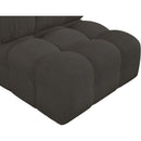 Meridian Ames Brown Boucle Fabric Armless IMAGE 9