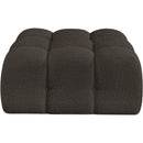 Meridian Ames Brown Boucle Fabric Ottoman IMAGE 3