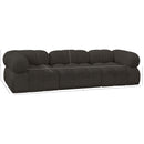 Meridian Ames Brown Boucle Fabric Modular Sofa IMAGE 11