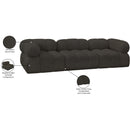 Meridian Ames Brown Boucle Fabric Modular Sofa IMAGE 12