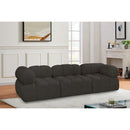 Meridian Ames Brown Boucle Fabric Modular Sofa IMAGE 2
