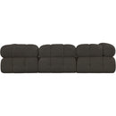 Meridian Ames Brown Boucle Fabric Modular Sofa IMAGE 3