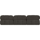 Meridian Ames Brown Boucle Fabric Modular Sofa IMAGE 3