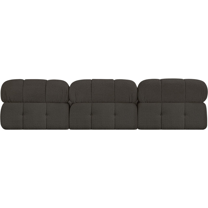 Meridian Ames Brown Boucle Fabric Modular Sofa IMAGE 3