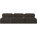Meridian Ames Brown Boucle Fabric Modular Sofa IMAGE 4
