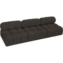Meridian Ames Brown Boucle Fabric Modular Sofa IMAGE 5