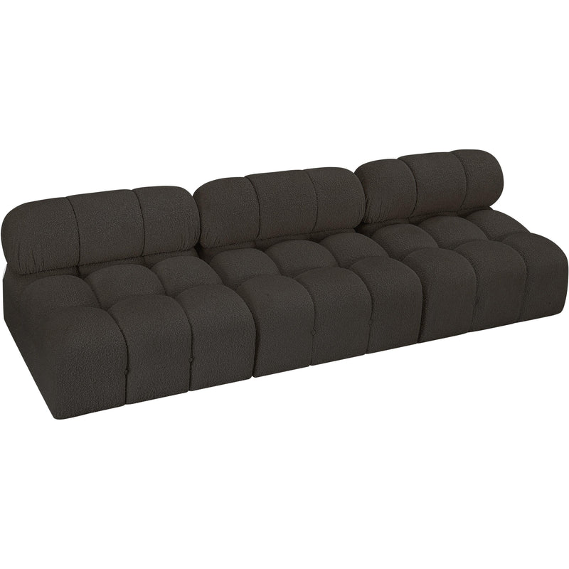 Meridian Ames Brown Boucle Fabric Modular Sofa IMAGE 5