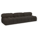 Meridian Ames Brown Boucle Fabric Modular Sofa IMAGE 9