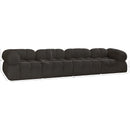 Meridian Ames Brown Boucle Fabric Modular Sofa IMAGE 11