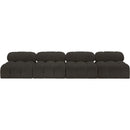 Meridian Ames Brown Boucle Fabric Modular Sofa IMAGE 4