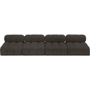 Meridian Ames Brown Boucle Fabric Modular Sofa IMAGE 5