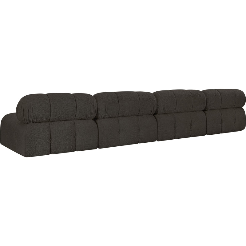 Meridian Ames Brown Boucle Fabric Modular Sofa IMAGE 6