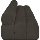 Meridian Ames Brown Boucle Fabric Modular Sofa IMAGE 7