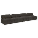 Meridian Ames Brown Boucle Fabric Modular Sofa IMAGE 9