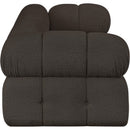 Meridian Ames Brown Boucle Fabric Modular Sofa IMAGE 7