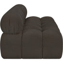 Meridian Ames Brown Boucle Fabric Modular Sofa IMAGE 7
