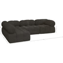 Meridian Ames Brown Boucle Fabric Modular Sectional IMAGE 14