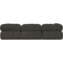 Meridian Ames Brown Boucle Fabric Modular Sectional IMAGE 3