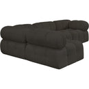 Meridian Ames Brown Boucle Fabric Modular Sectional IMAGE 6