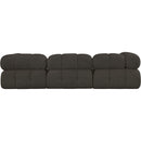 Meridian Ames Brown Boucle Fabric Modular Sectional IMAGE 3