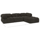Meridian Ames Brown Boucle Fabric Modular Sectional IMAGE 8