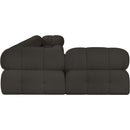 Meridian Ames Brown Boucle Fabric Modular Sectional IMAGE 7