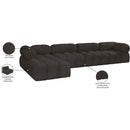 Meridian Ames Brown Boucle Fabric Modular Sectional IMAGE 14