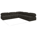 Meridian Ames Brown Boucle Fabric Modular Sectional IMAGE 11