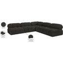 Meridian Ames Brown Boucle Fabric Modular Sectional IMAGE 12