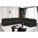 Meridian Ames Brown Boucle Fabric Modular Sectional IMAGE 2