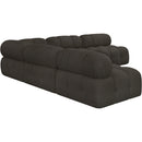 Meridian Ames Brown Boucle Fabric Modular Sectional IMAGE 6