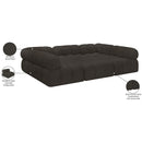 Meridian Ames Brown Boucle Fabric Modular Sectional IMAGE 10