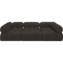Meridian Ames Brown Boucle Fabric Modular Sectional IMAGE 4