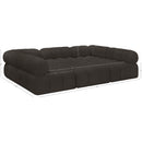 Meridian Ames Brown Boucle Fabric Modular Sectional IMAGE 9
